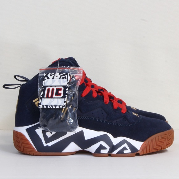 FILA MB Men's Blue Suede MB Jamal Mashburn Sneaker NWT - Picture 4 of 9